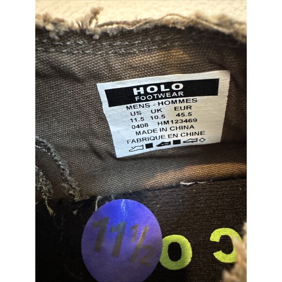 Athena Moc Canvas by Holo Footwear, Men's, Coyote, SIZE 11.5 Gray - Picture 4 of 7